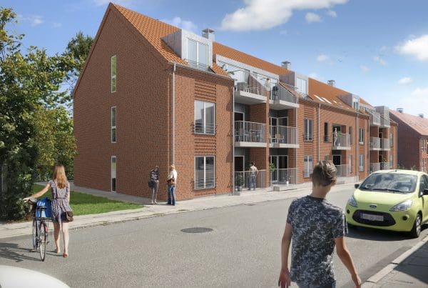 Arkitektur visualisering - Teglværksgade i Middelfart Facade